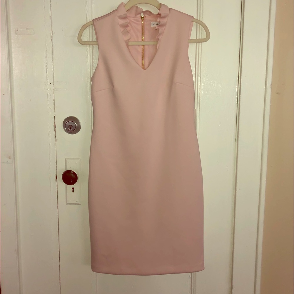 Light pink Calvin Klein scuba dress